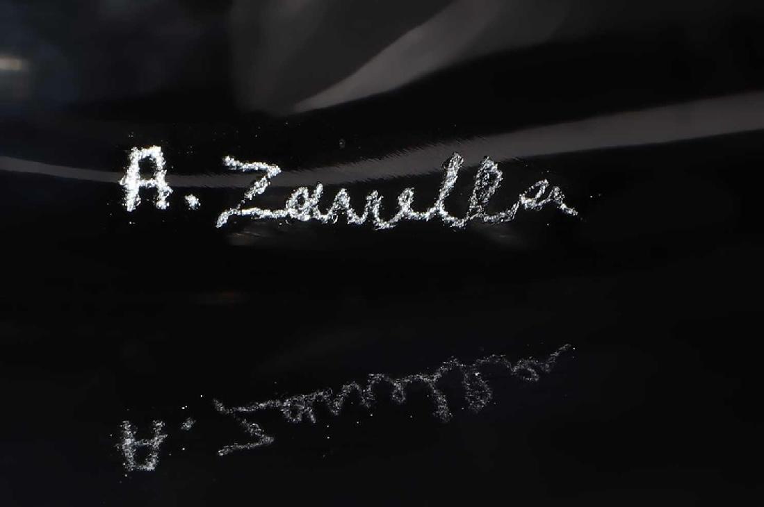 'Black glass horse' sculpture by Arnaldo Zanella