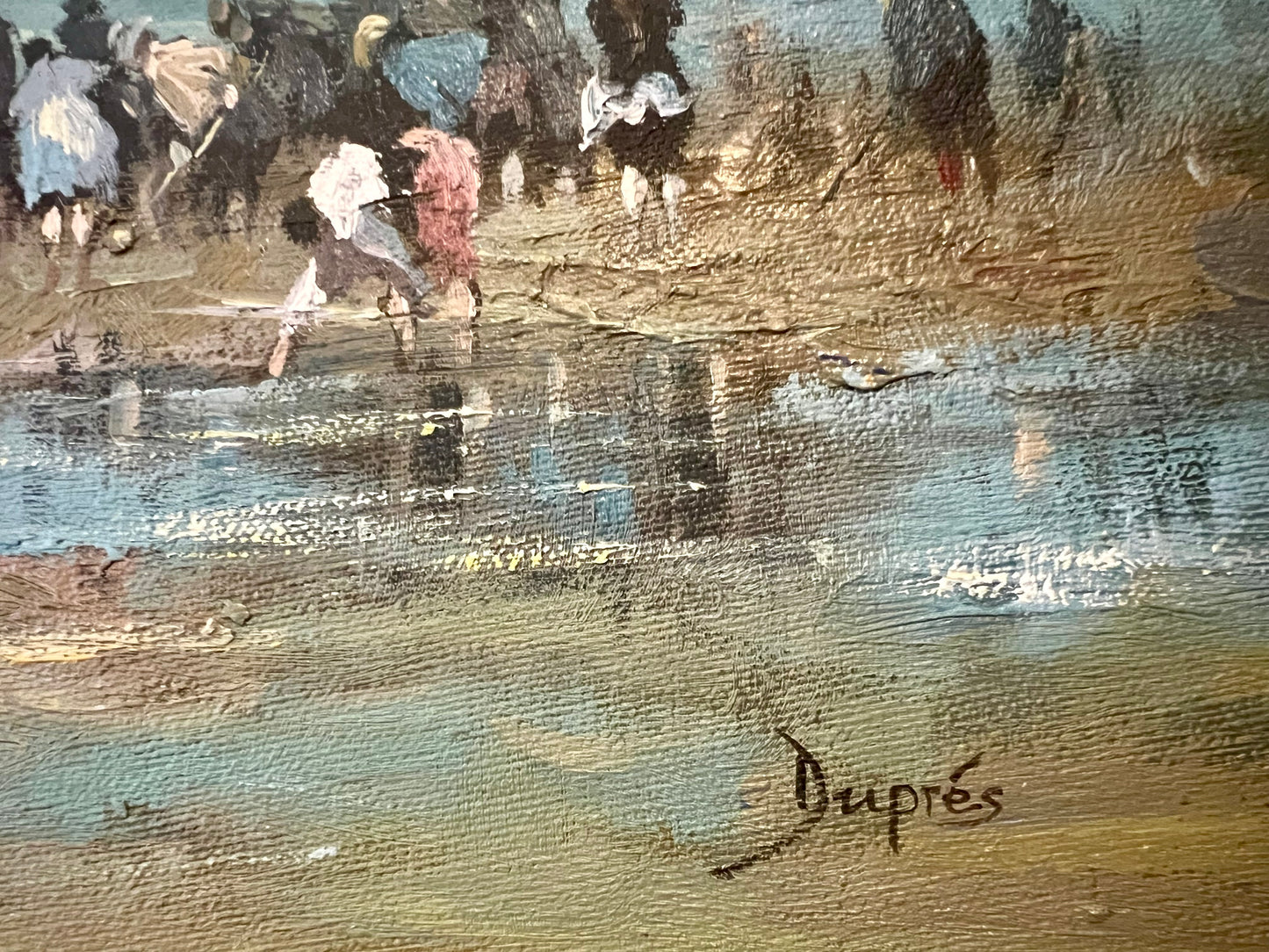 'Figures on a beach', after Eugène Boudin (1824-1898)